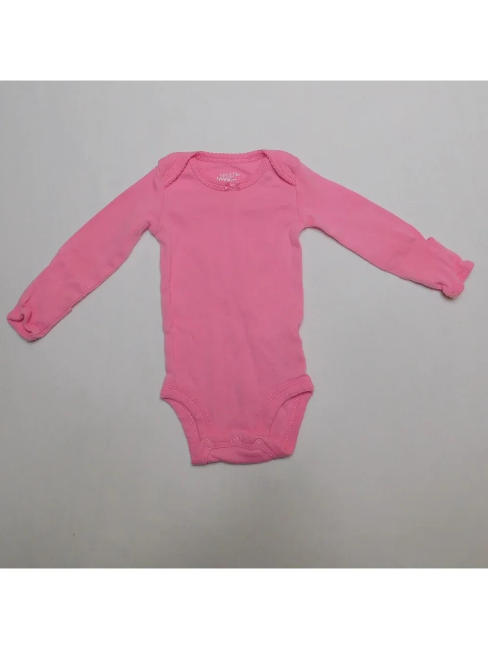 Simple Joys by Carter's Baby Girl Long Sleeve Bodice Newborn Pink Bow